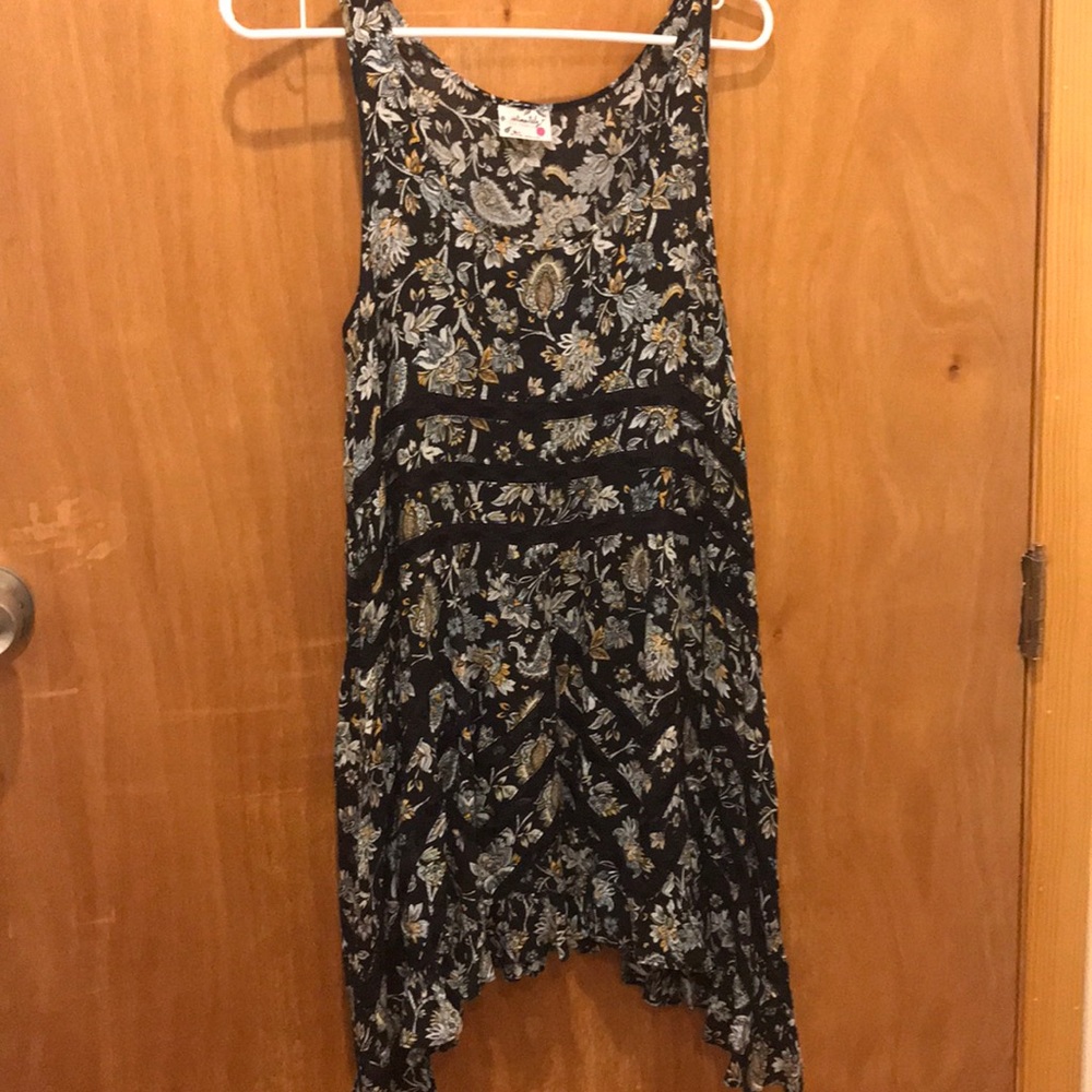Free People Voile and lace trapeze slip